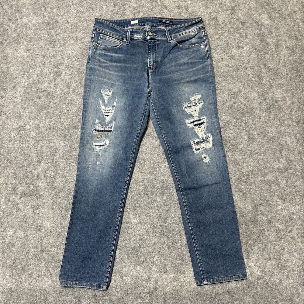 Tommy Hilfiger Milan Women's‎ Distressed Slim Jeans Size 31/30 Blue Denim